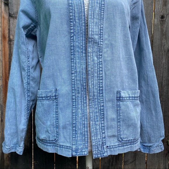 Freecity woman’s top Denim shirt size Small S - Picture 3 of 16